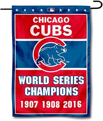 Chicago Baseball Team 3-Time Champions Double Sided Garden Flag