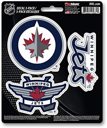 NHL Winnipeg Jets Team Decal, 3-Pack, Blue