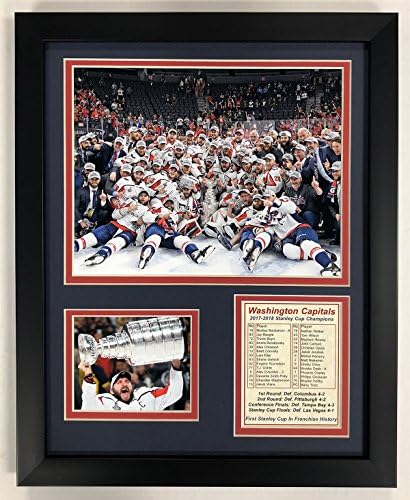 Legends Never Die Washington Capitals 2018 NHL Stanley Cup Champions Collectible | Framed Photo Collage Wall Art Decor - 12"x15", Celebration (12742U)