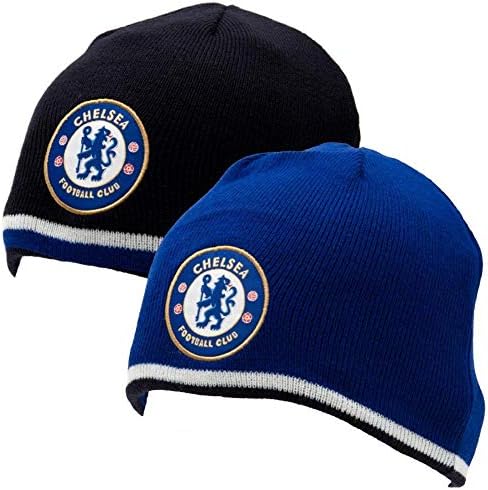 Chelsea FC Official Adults Unisex Reversible Knitted Hat