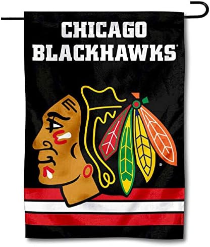 WinCraft Chicago Blackhawks Black Double Sided Garden Flag