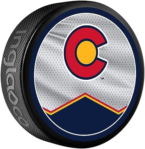Colorado Avalanche Unsigned Inglasco 2022 Reverse Retro Hockey Puck - Unsigned Pucks