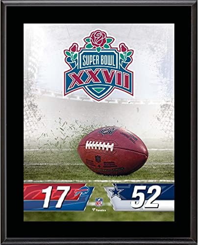 Dallas Cowboys vs. Buffalo Bills Super Bowl XXVII 10.5" x 13" Sublimated Plaque - NFL Team Plaques and Collages