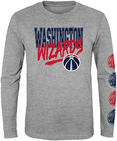 Outerstuff Washington Wizards Youth Size Get Busy Team Logo Long Sleeve T-Shirt