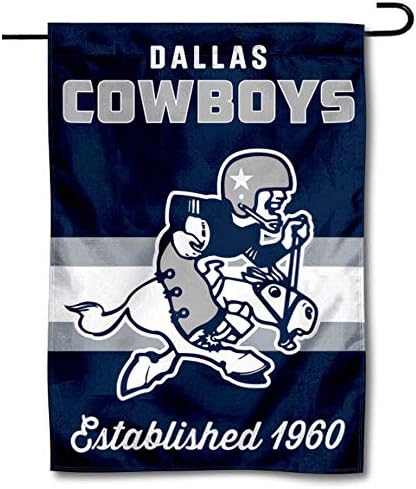 WinCraft Cowboys Throwback Retro Vintage Garden Flag Double Sided Banner