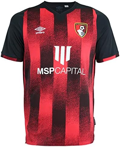 Umbro Men's A.F.C. Bournemouth Soccer Club 20/21 Home Jersey, Red/Black