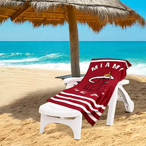 Northwest NBA Stripes Beach Towel, 30" x 60" Miami Heat