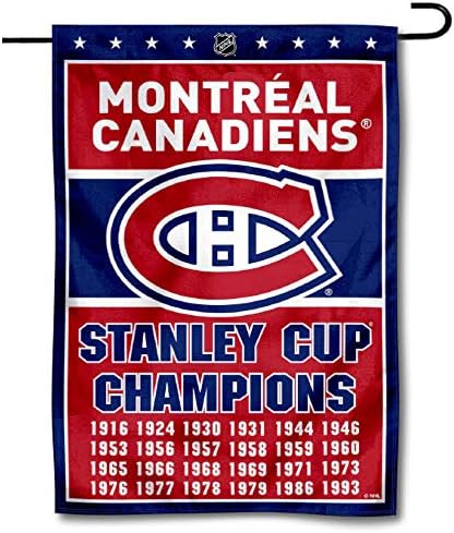 WinCraft Montreal Canadiens 24 Time Stanley Cup Champions Double Sided Garden Flag