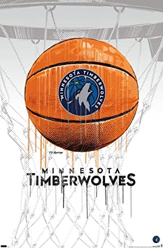 Trends International NBA Minnesota Timberwolves - Drip Basketball 21 Wall Poster, 22.375" x 34", Premium Unframed Version