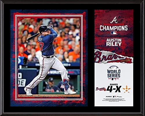 Austin Riley Atlanta Braves 12" x 15" 2021 MLB World Series Champions Sublimated Plaque - MLB Player Plaques and Collages