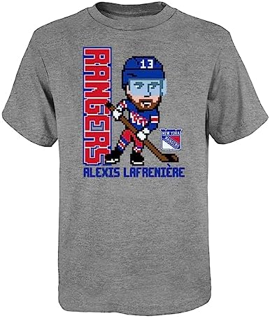 Outerstuff Alexis Lafreniere New York Rangers #13 Youth Size Pixel Player T-Shirt
