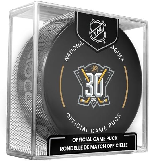Anaheim Ducks Unsigned 30th Anniversary Official Game Puck - Unsigned Pucks