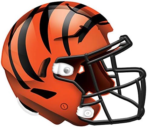 Fan Creations NFL Cincinnati Bengals Unisex Cincinnati Bengals Authentic Helmet, Team Color, 12 inch - Wall Hanging