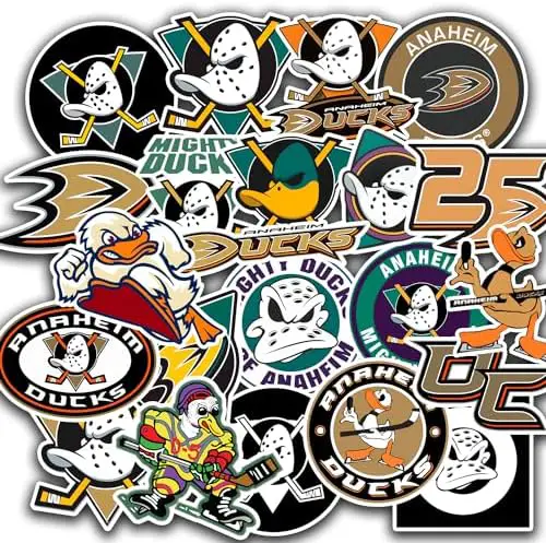 27 PCS Anaheim American Ducks Hockey Stickers for Water Bottle, Laptop, Bicycle, Computer, Motorcycle, Travel Case, Car Decal Decoration Sticker