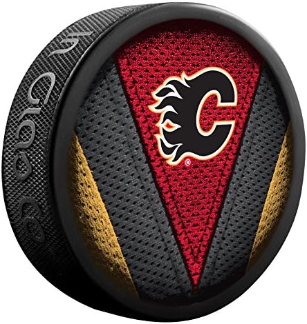 Calgary Flames Officially Licensed Stitch Design Hockey Puck
