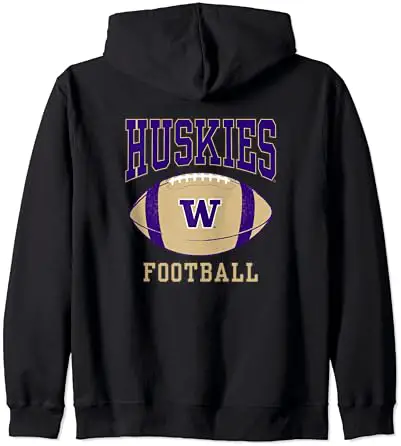 University of Washington Huskies Football Ball Zip Hoodie