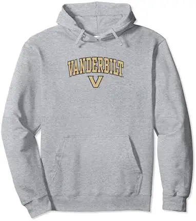 Vanderbilt Commodores Arch Over Logo Gray Pullover Hoodie