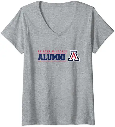 Womens University of Arizona Wildcats Alumni with Logo V-Neck T-Shirt