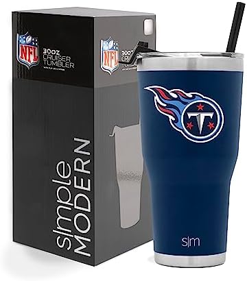 Simple Modern Officially Licensed NFL Tumbler with Flip Lid and Straw Insulated Stainless Steel Cup | Cruiser Collection | 30oz