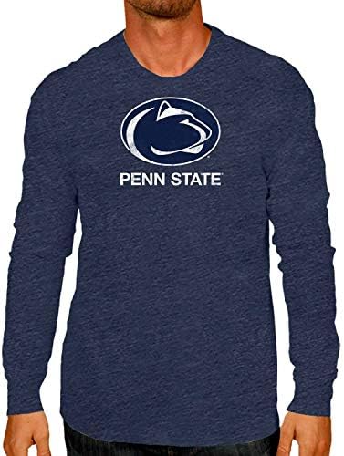 Campus Colors NCAA MVP Adult Long-Sleeve Shirt - Cotton & Polyester - Durable and Lightweight - Stylish Comfort for Game Days (Penn State Nittany Lions - Blue, Large)