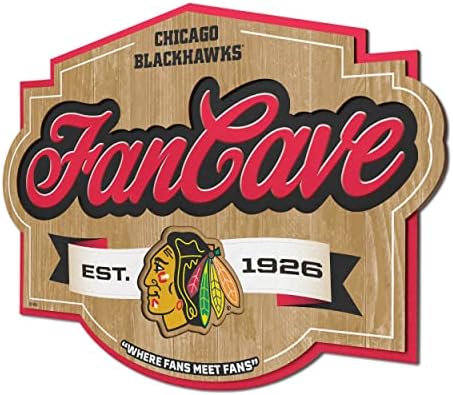 YouTheFan NHL Chicago Blackhawks Fan Cave Sign