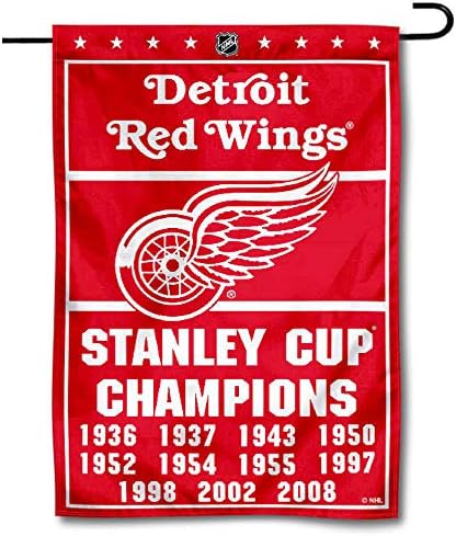 Detroit Red Wings 11 Time Stanley Cup Champions Double Sided Garden Flag