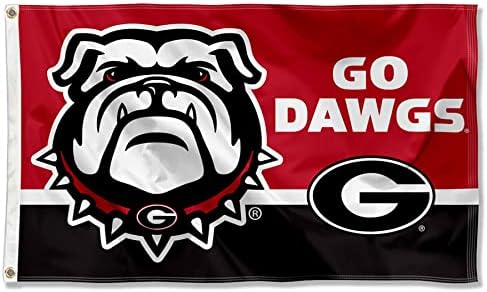 College Flags & Banners Co. Georgia Bulldogs Go Dawgs Large Outdoor Banner Flag